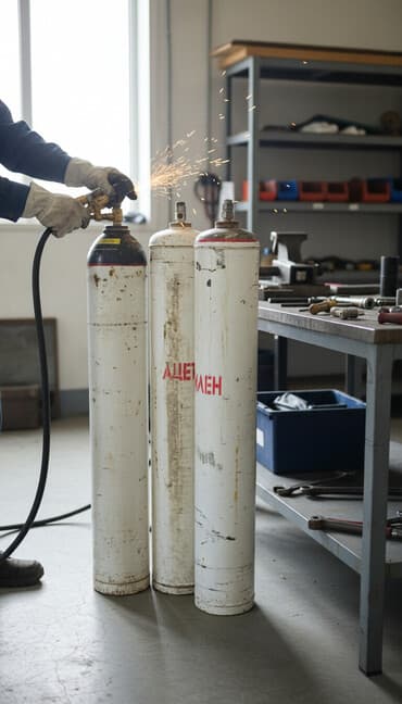 газовое оборудование в рассрочку: Ацетилен продажа с баллоном и замена скупка баллона!!!!! ацетилен — 1