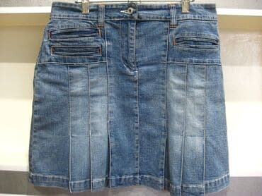 джинсы подростковые: Юбка, Модель юбки: Теннисная, Мини, Джинс, По талии — 9