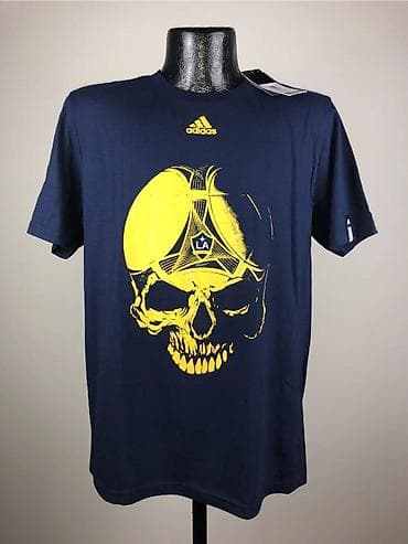 Футболки: Мужская футболка, L, Adidas, Новый, цвет - Синий, Самовывоз — 1