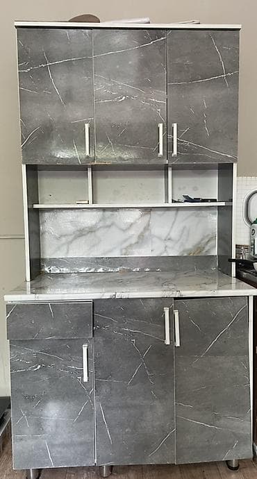 Кухонный гарнитур, Б/у, цвет - Серый, Самовывоз — 1