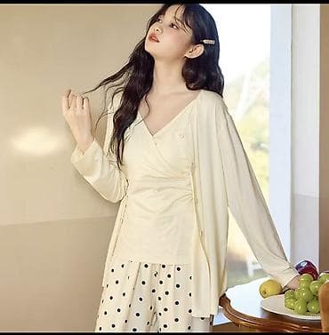 для беременых: Пижама для беременных и кормящих Женский домашний комплект из 3 — 2