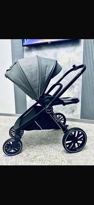 red centr: Прогулочная коляска TinyT (серый цвет) - Легкая рама с современной — 1