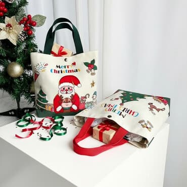 сколько стоит сумка шоппер: Праздничные текстильные сумки с новогодним принтом. - Тематика: Merry — 2