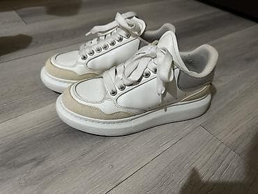 Женская обувь: Кроссовки, 38.5, 39, McQ Alexander McQueen, Б/у, цвет - Бежевый, Самовывоз — 1