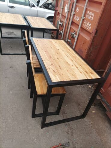 современные столы и стулья для кухни: Кухонный стол и стул — 9