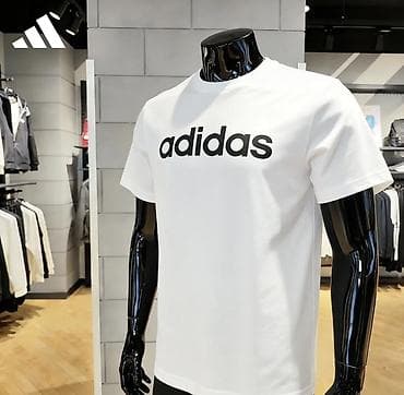 mn m: Мужская футболка, S, M, Adidas, Новый, цвет - Белый, Самовывоз, Платная доставка — 1
