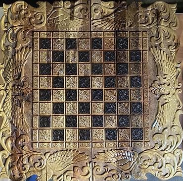 гантели металлические: Набор настольных игр 3-в-1 из натурального дерева с резьбой — 5