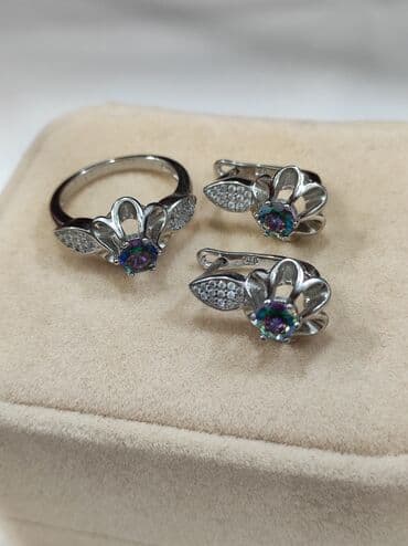 свадебные платья от производителя: Набор украшений, Проба 925, Женские, Новый — 1