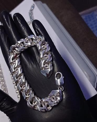 what: Серебряный Бисмарк 150 гр 55 см Ручная работа Серебро 925 проба — 5