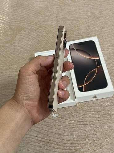 обмен на электро: IPhone 16 Pro, Б/у, 128 ГБ, Desert Titanium, Коробка, 91 % — 2