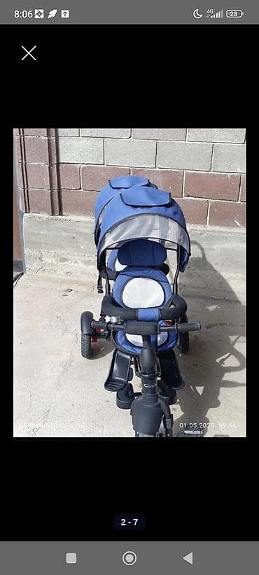 ош кийимдер: Детский трехколесный велосипед-трансформер с родительской ручкой и — 1