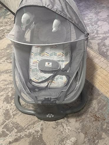 шезлонн: Детский шезлонг, Новый, Электронная, Другой материал, цвет - Серый — 1