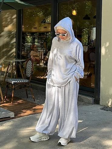 oversize: Костюм женский oversize с капюшоном - Комплект из двух предметов — 2