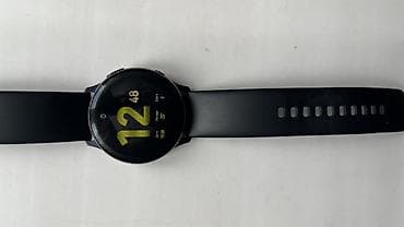 pixel 3: Смарт-часы с круглым сенсорным экраном и черным силиконовым ремешком — 1