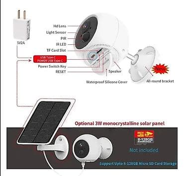 Айыл-чарба жаныбарлары: Беспроводная 3‑Мп камера iCSee для дома и улицы - Разрешение: 3 Мп — 4