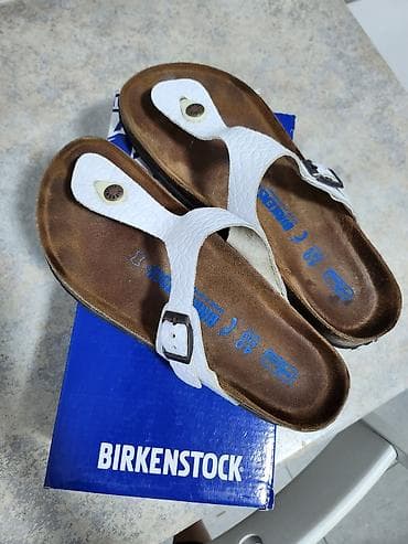 birken: Шлепки Birkenstock, белые, 26 см на 39 размер — 1
