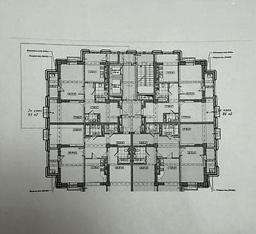 14: 2 комнаты, 83 м², Асанбай мкр Элитка, 14 этаж, ПСО (под самоотделку) — 2