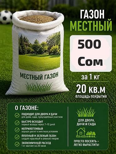 🌱 Газон местный Цена: 500 сом за 1 кг ✔ Подходит для двора, дачи и