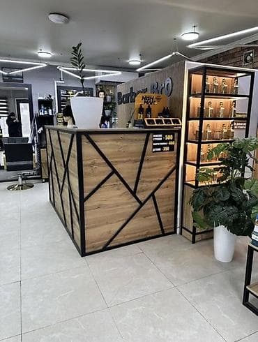 Стойка ресепшн для барбершопа/салона - Дизайн: лофт/индастриал