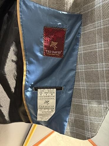 бек абад: Пиджак, Классическая модель, Шерсть, В клетку, Турция, M — 3