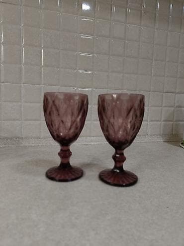 кувшин со стаканами: Продаю графин стеклянный, оттенок фиолетовый тёмный также к ниму идут — 4