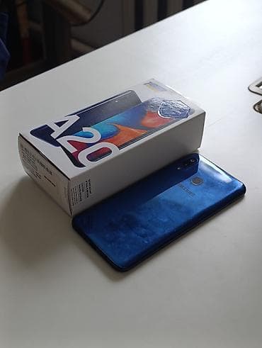 galaxy a 3: Samsung Galaxy A20, Новый, 32 ГБ, цвет - Голубой, 2 SIM, 1 SIM, eSIM — 2