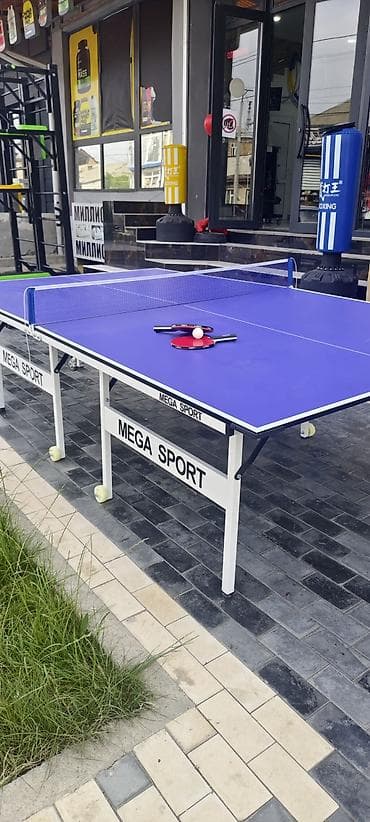 шашки игра: Новый. Настольные теннисный стол MEGA SPORT - Полноразмерный игровой — 1