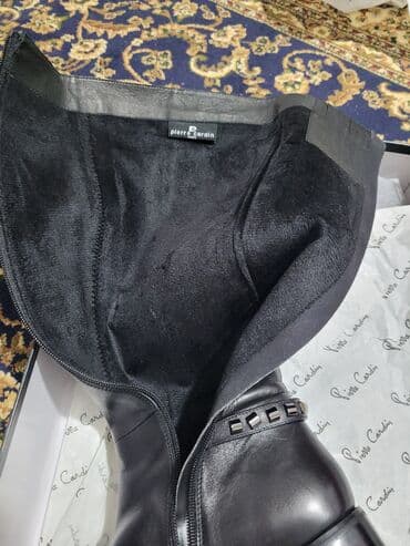 обувь для работы: Сапоги, 39, Pierre Cardin, Новый, цвет - Черный, Бесплатная доставка — 4