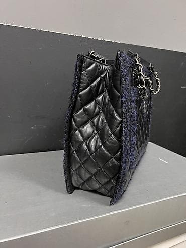 chanel оригинал: Классическая сумка, Chanel, Италия, Материал: Комбинированный материал, Стеганая модель, Женские — 3