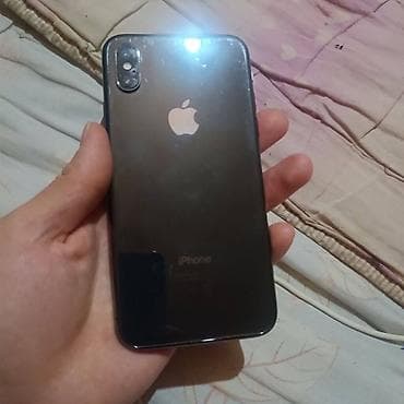 IPhone X, Б/у, 64 ГБ, Space Gray, Чехол, 100 %