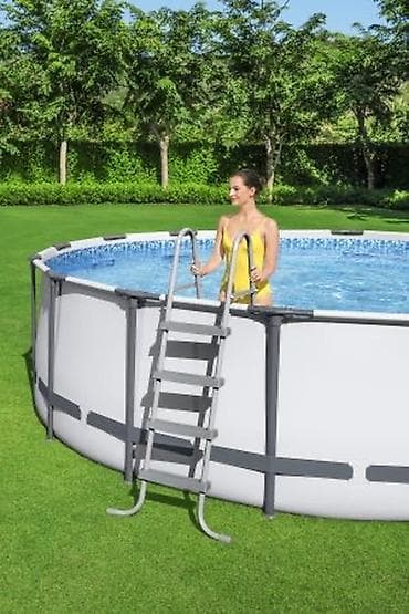 беговые кроссовки мужские: Каркасный круглый бассейн Bestway Steel Pro MAX - Диаметр: 4,57 м - — 2