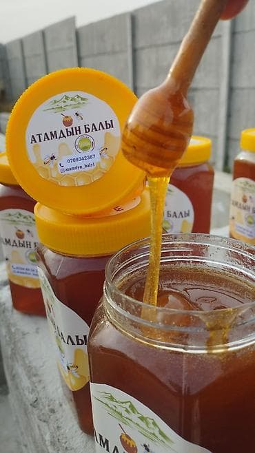 Азык-түлүктөр: Натуральный горный мёд «Атамдын балы» - 100% пчелиный мёд густой — 2