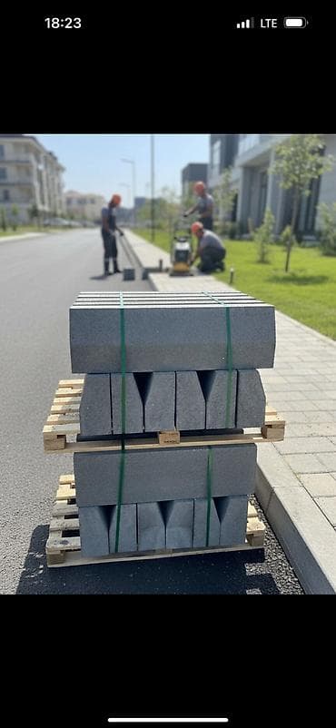 резка наклейки: Вибропрессованные бетонные бордюры, подходящие для оформления — 8