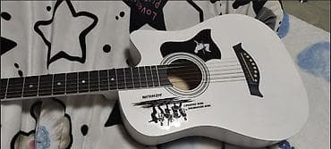 гитара оптом: Акустическая гитара 38" (белая), формат folk/dreadnought с вырезом — 3