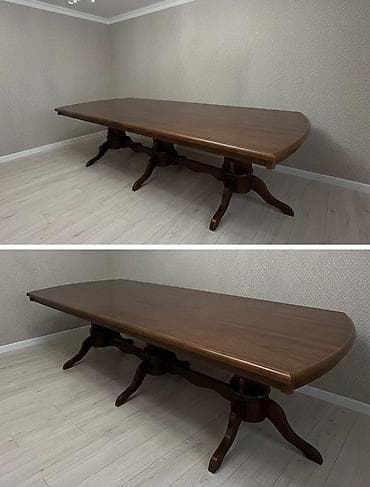 small table: Стол и стул для зала, Б/у, цвет - Коричневый — 2