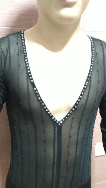 купальник для художественной: Рубашки-боди на мальчика для занятий спортивными бальными танцами.С — 3