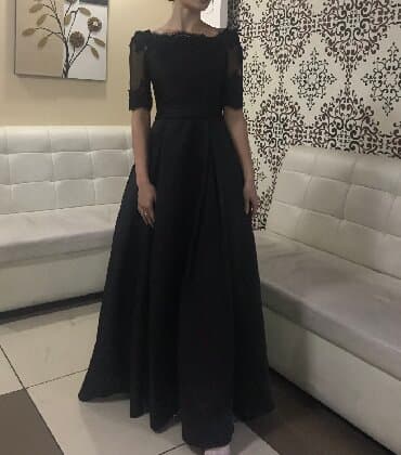 вечернее платье ручной работы: S, цвет - Черный — 2