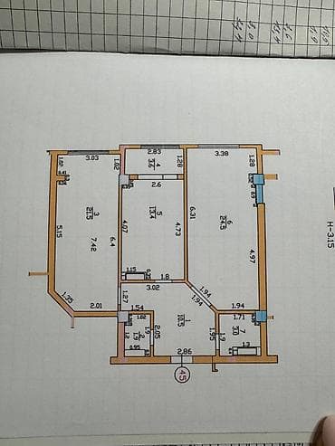 Батирлер: 2 бөлмө, 78 м², Элитка, 7 кабат, Дизайнердик ремонт — 3
