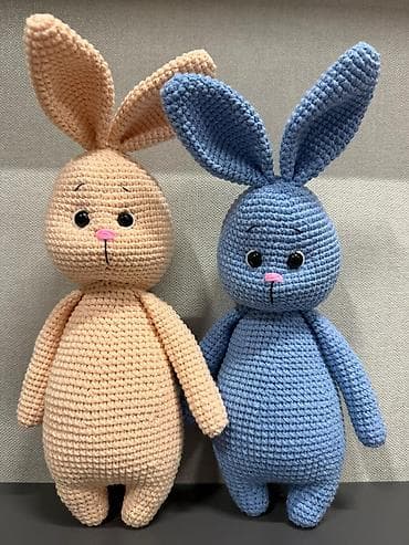 Вязаные крючком мягкие зайчики (амигуруми) - Материал