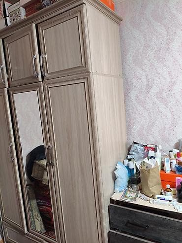 стол с зеркалом: Шифоньер, шкаф для одежды, Б/у, Прямой, ЛДСП — 3