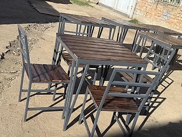 stol: Комплект садовой мебели, Стол, Металл — 1