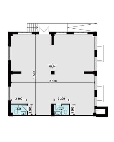 граж: 🏢 Продаётся коммерческое помещение 130 м² (ПСО) на 1-м этаже ЖК — 7
