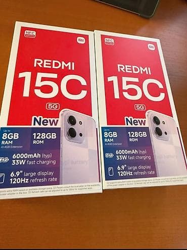 ipad mini 5 128gb: Redmi, Redmi 15C, Новый, 4 ГБ, цвет - Черный, В рассрочку, 2 SIM — 1