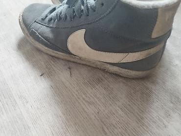 растянуть обувь: Кроссовки Nike Blazer Mid (высокие) - Цвет: темно‑серый/сланцевый с — 3