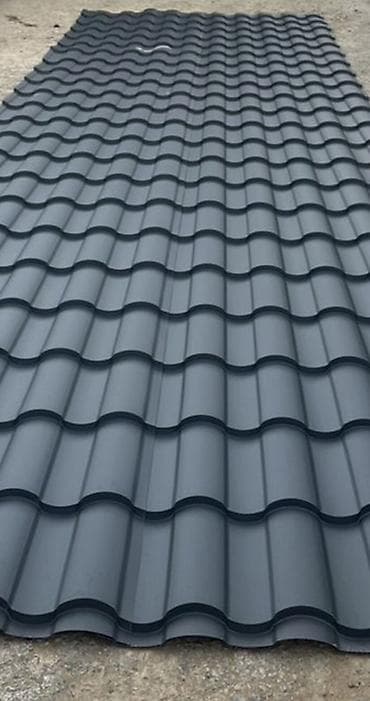 Металлочерепица (профиль «волна»), серый матовый - Материал