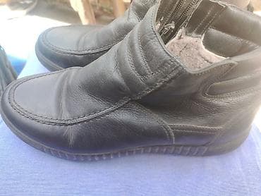 зимные берцы: Зимние мужские ботинки (2 пары) 1) Черные кожаные ботинки-дутики на — 1