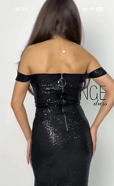Женская одежда: Дизайнерское вечернее платье ANGE dress - Цвет: черный - Размер — 4