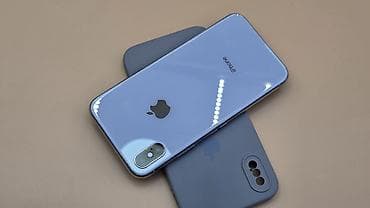 IPhone X, Б/у, 64 ГБ, Белый, Зарядное устройство, Чехол, 100 %