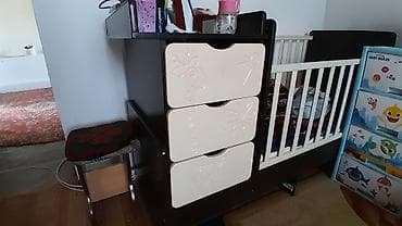 Детский мир: Детская кровать трансформер, Другой тип, цвет - Коричневый — 1