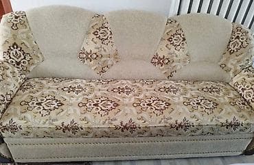 паталь: Комплект мягкой мебели, Б/у, Самовывоз, Платная доставка, цвет - Бежевый — 8